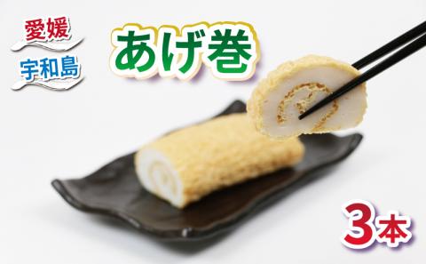 あげ巻 3本 薬師神かまぼこ 冷蔵 郷土料理 おつまみ 肴 魚肉加工品 特産品 愛媛 宇和島 C012-019003