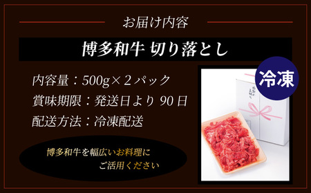 博多和牛切落し500g×2 (計1kg)