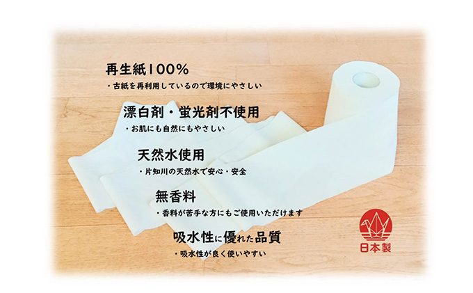 【備蓄用】芯なし 真空パック トイレットペーパー170ｍ 8ロール 日用品 消耗品 紙製品 ストック 生活必需品 長さ3倍以上 長期保存 環境にやさしい 再生紙 エコ 