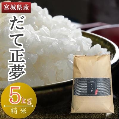 ふるさと納税 東松島市 【令和7年産】 宮城県産だて正夢(精米) 5kg 米 だて正夢 だてまさゆめ 宮城県産