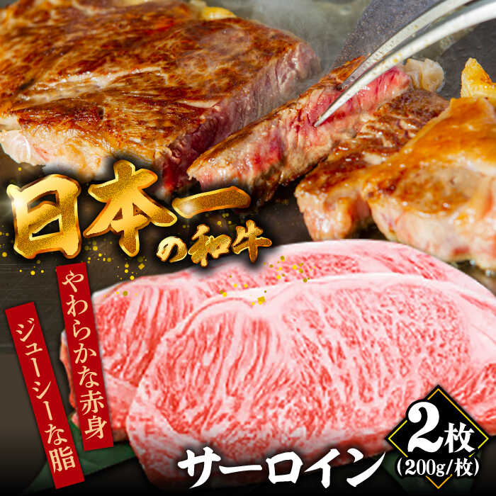 【ふるさと納税】【やわらかな赤身と口どけまろやかな脂身】長崎和牛 サーロインステーキ 400g 2人前 （200g×2枚）/ ステーキ すてーき サーロイン さーろいん / 南島原市 / ふるさと企画 [SBA031]