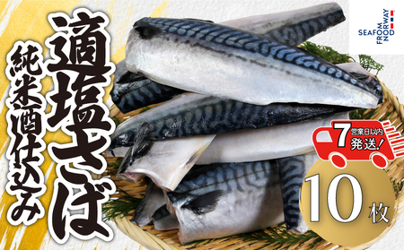 適塩さば 純米酒仕込み 10枚 さば