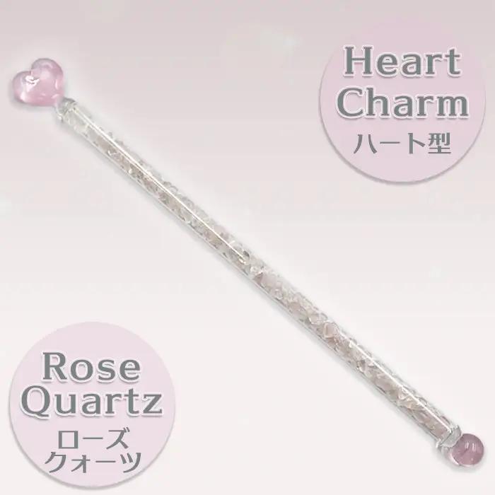 【小さな宝石箱】天然石入り ガラスマドラー １本 《キューブチャーム》 《数量限定》マドラー 天然石 ジェムウォーター パワーストーン 耐熱ガラス ローズクォーツ クリアクォーツ ヒマラヤ水晶 さざれ