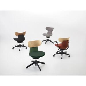 Mla4_コクヨチェアー　イングライフ(ブリックレッド)／背クッション・肘無し・フローリング用（Vキャスター）　／在宅ワーク・テレワークにお勧めの椅子