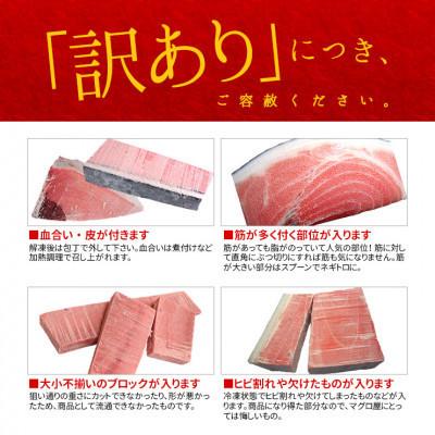 ふるさと納税 いわき市 【毎月定期便】本マグロ訳あり中トロ 真空包装 [約1kg(3〜6ブロック)]全12回 |  | 01