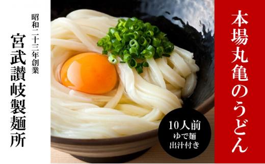 
[№5341-0363]丸亀からお届け！元祖さぬきゆでうどん　10人前
