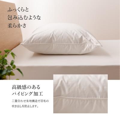 ふるさと納税 富士吉田市 新プレミアムダウンまくら 大判 50×70 綿100% ピローケース付 日本製【甲州羽毛ふとん】 |  | 02