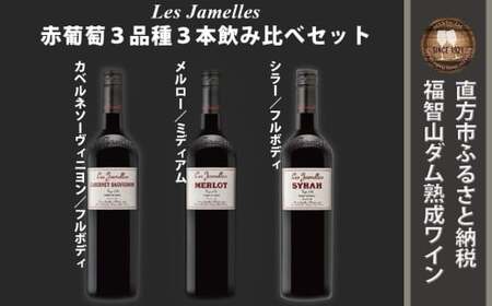 FD222 福智山ダム熟成 LAG 赤葡萄3品種 飲み比べ レ・ジャメル カベルネソーヴィニヨン メルロー シラー 各750ml×1本 赤ワイン ワイン お酒 酒