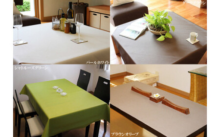No.253-01 PVCレザーテーブルクロス「LEX」120cm×120cm（パールホワイト）