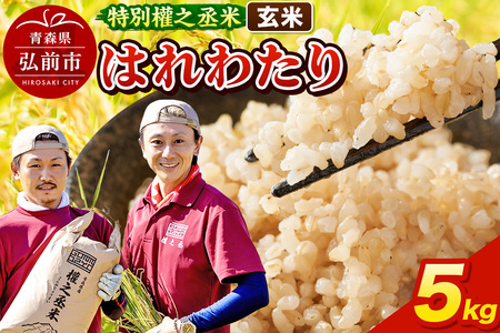 はれわたり 5kg ［玄米］ 特別權之丞米 青森県産 令和7年産