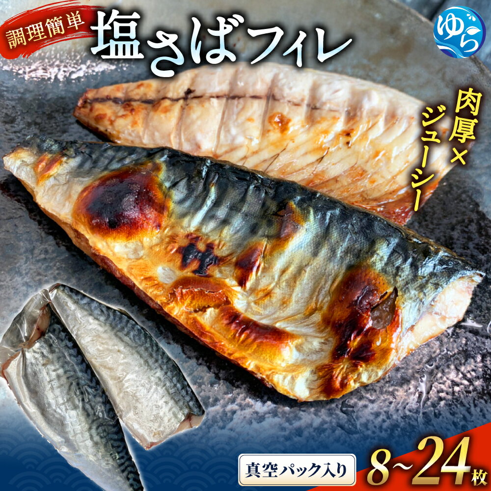 【ふるさと納税】＼レビューキャンペーン中／塩さばフィレ（真空パック入）【選べる容量】8枚入 14枚入 24枚入 | 和歌山 由良町 湯浅町 支援品 返礼品 特産品 名産品 塩サバ 塩さば 鯖 サバ さば 魚 切り身 冷凍 冷凍食品 焼き魚 煮魚 魚介類 魚介 海産物おすすめ 塩鯖
