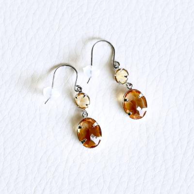 ふるさと納税 甲府市 【ジュエリー】Pt900 プラチナ シトリン ピアス 保証書付 SIA-2575 |  | 01