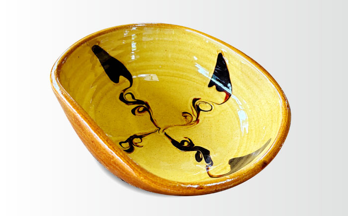 スリップウェア楕円鉢　島根県松江市/株式会社湯町窯 [ALDM017]