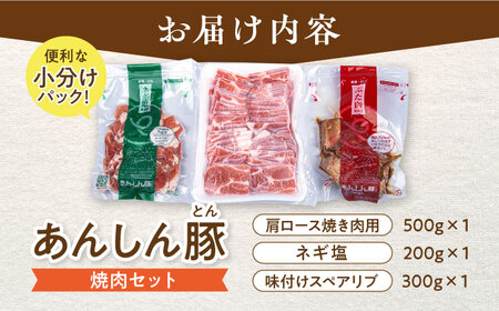豚肉 焼肉セット 計1kg / 藤井ファーム  [AWAF005]豚肉 焼肉