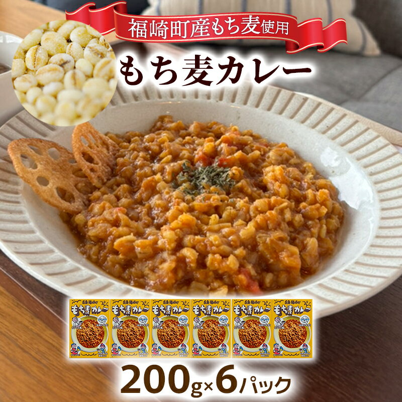 【ふるさと納税】もち麦カレー 福崎町産もち麦使用 レトルト カレー もち麦 お手軽 非常食 保存食 選べる個数