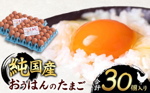 
            信州産純国産鶏「おうはん」のたまご　30個入り｜ ふるさと納税 信州 鶏 卵 たまご 長野県 松本市 美味しい 種類豊富 特別
          