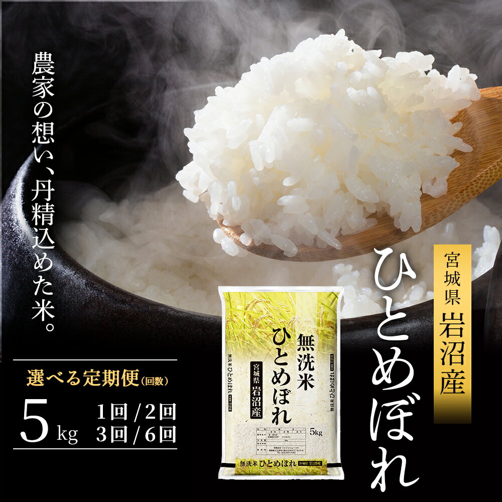 【ふるさと納税】【令和7年産新米/選べる定期便】無洗米 ひとめぼれ 5kg 米 岩沼産 お米 白米 ブランド米 単一原料米 5キロ こめ コメ おこめ ご飯 ライス 東北 宮城県産 宮城県産ひとめぼれ 宮城米 宮城 宮城県 岩沼市　お届け：2025年10月中旬から順次発送