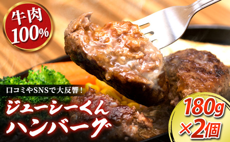 ジューシーくんハンバーグ180g×2個 オニオンソース セット ハンバーグ すぎもとミート 牛肉 100％ お肉 肉 牛 粗挽き 惣菜 おかず BBQ バーベキュー ご当地グルメ キャンプ  冷凍 静岡 浜松市