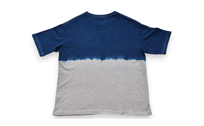 藍染めタイダイワイドTシャツ I  ASCENSION  黒部の名水染め　XL