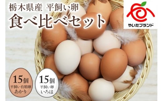 
[平飼い卵食べ比べ] 平飼い有精卵あかり・平飼い卵いろは 各15個 合計30個｜矢板市産 こだわり卵 たまご 玉子 生卵 鶏卵 [0432]
