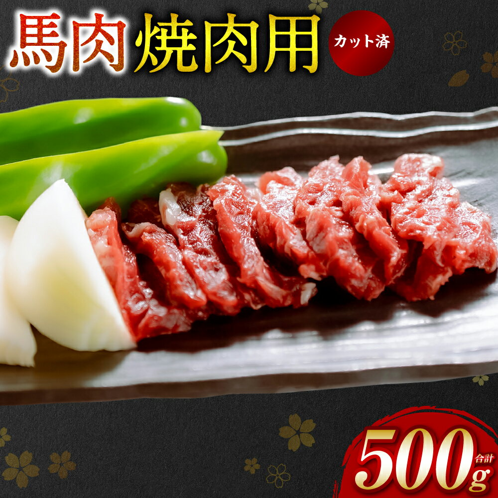 【ふるさと納税】 【桜屋】 馬肉 焼肉用500g カット済み 冷凍 馬焼き 焼き肉 やきにく おかず 熊本県 八代市 送料無料