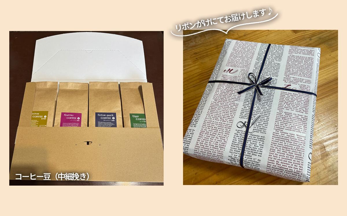 もっくん珈琲のコーヒー豆『KEK素粒子珈琲』(中細挽き)　100g×4種 計400g　【 コーヒー 珈琲 粉 コーヒー豆 自家焙煎 スペシャルティコーヒー ギフト 茨城県 つくば市 】