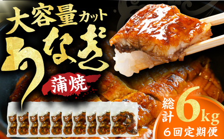 【6回定期便】刻み鰻個食パック 計1kg（100g×10P） / うなぎ 鰻 ウナギ きざみウナギ 刻み鰻 うなぎ ウナギ 鰻[AFBS003] うなぎ ウナギ うなぎ 鰻