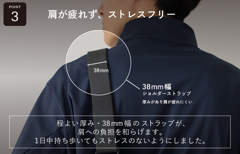 【スピード発送】ちょうどいいスリングバッグ グレー【超軽量 サコッシュ ショルダーバッグ サブバッグ かばん 鞄】 G3310