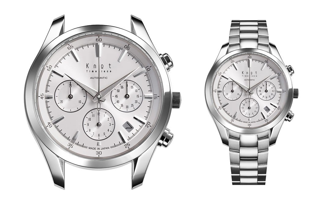 
            【株式会社Knot】 選べる！ プレミアムシリーズ オートマティック クロノグラフ ＆ ステンレスリンクブレスレット 腕時計 時計 ストップウオッチ ウォッチ 日本製 機械式時計 機械式 自動巻き 東京都 武蔵野市
          