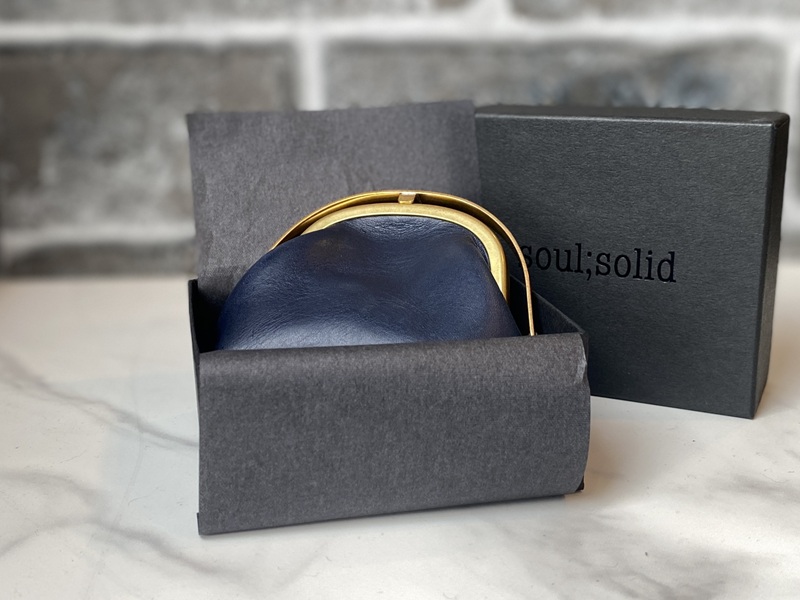 【soul;solid】ワンタッチ真鍮がま口ミニポーチ soul solid ワンタッチ 真鍮 がま口 ミニポーチ 選べる カラー 革 マチ ハンドメイド ギフト用 エイジング 小銭収納 コンパクト 