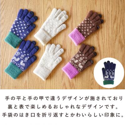 ふるさと納税 小牧市 手袋　ことり(ブラウン)[096A21-02] |  | 02