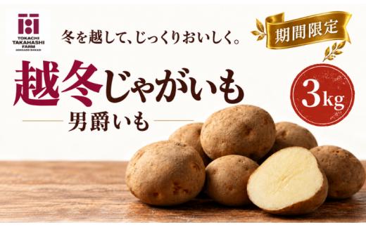 【期間限定】越冬じゃがいも　男爵いも　3kg 【ふるさと納税 人気 おすすめ ランキング おつまみ ジャガイモ じゃがいも 芋 いも じゃがバター コロッケ 野菜 北海道 鹿追町 送料無料】 SKAH010-1
