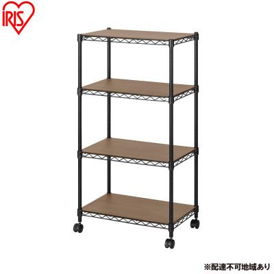ふるさと納税 大河原町 カラーメタルラック ウッドボード付き CMM-55104B 黒 アイリスオーヤマ[53753280]