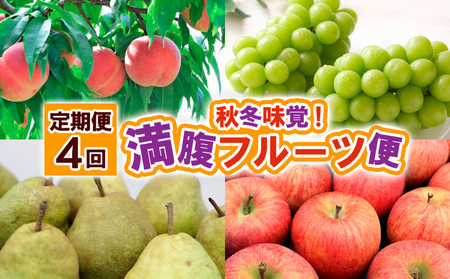 【定期便4回】秋冬味覚！満腹フルーツ便 FY25-020