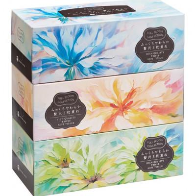 ふるさと納税 蓮田市 【高級】フルブルームコレクション ふっくらやわらか贅沢3枚重ね ボックスティシュ3箱×10パック |  | 01