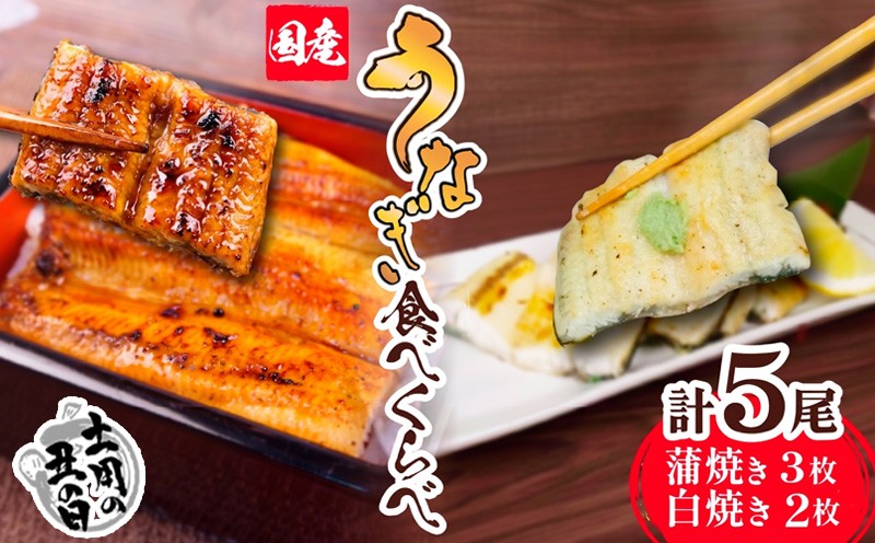 
                  【 土用 丑の日 対応可 】 訳あり 国産 うなぎ 鰻  蒲焼き 静岡焼き  白焼き  食べ比べ 5尾 セット 無頭 タレ 真空 小分け 冷凍  鰻丼 鰻重 ひつまぶし うな丼 うな重 静岡 静岡県
                