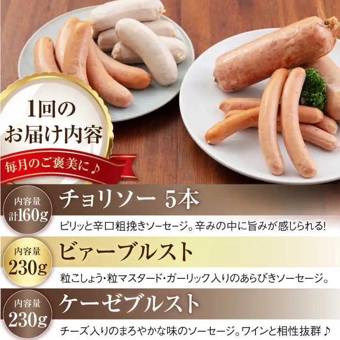 【全3回定期便】ソーセージ 5種セット ウインナー [AJAI036]