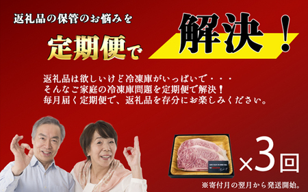 【お肉定期便】博多和牛サーロインステーキ3回定期便（500g×3回）計1.5kg[F0128T3]