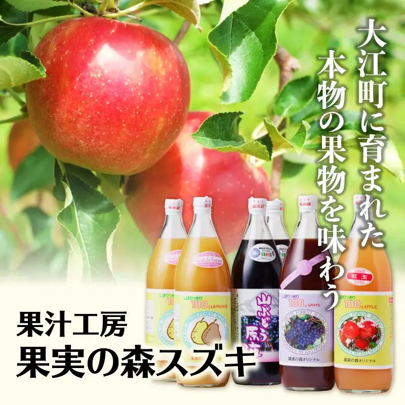 大江の恵 3色ギフト（山ブドウ原液、ラフランス、紅玉各1000ml） 003-022