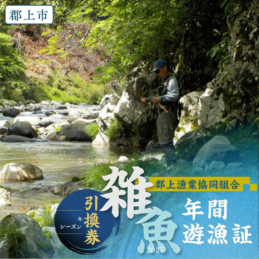 【ふるさと納税】＼2027シーズンまもなく受付開始！／岐阜県郡上市 雑魚年間遊漁証（2027シーズン）郡上漁協 発行 渓流釣り 引換券 年券 チケット 釣り 体験 体験型