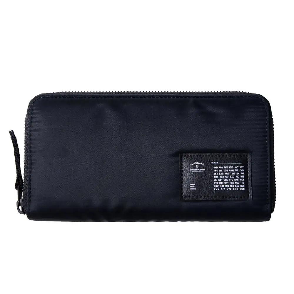 FUKUNARY 千菱 ラウンド長財布 MA-1 ブラック F022