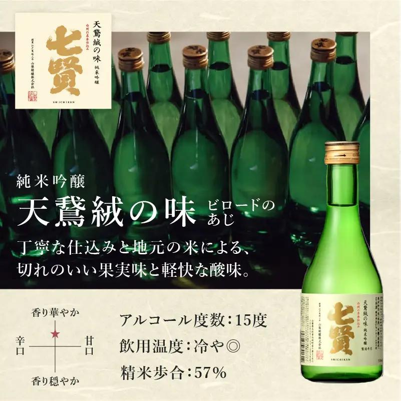 七賢 日本酒 飲み比べ300ml×3本セット  [h044]