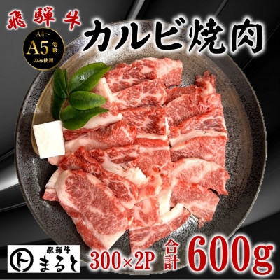 
                  ＜飛騨牛＞カルビ焼肉用 計600g(牛脂付き)【1745861】
                