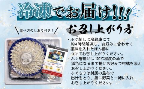 国産天然 ふぐ刺身＆ふぐちり＆唐揚げ セット 4～5人前 冷凍 下関市 山口県