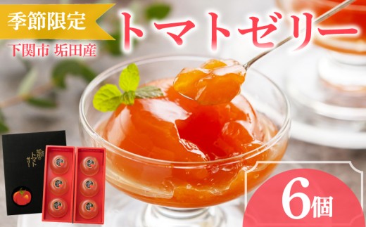 【 期間限定 】 トマトゼリー 垢田トマト 6個 セット ( トマト ゼリー スイーツ デザート アイス アイスクリーム シャーベット 季節限定 詰め合わせ 詰合せ フルーツ 果物 季節 旬 ギフト 贈り物 プレゼント お中元 お歳暮 贈答 手土産 ) 下関 山口