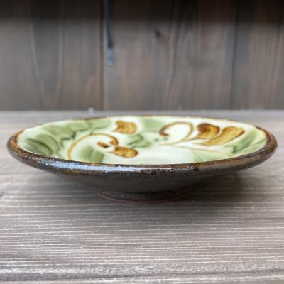 ふるさと納税 西原町 やちむん 唐草紋様 5寸皿(染付)緑 |  | 01