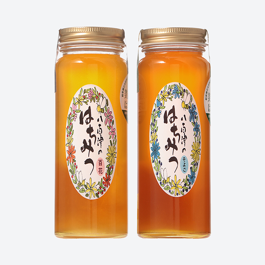 ＜永田養蜂＞八百津町のはちみつ詰合せ「百花」＆「そよご」各280g（HS-28)