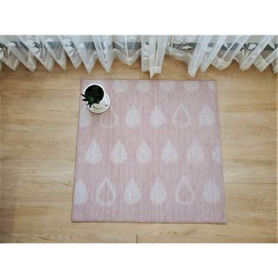 ふるさと納税 紀の川市 滑りにくい洗える吸着マット　90×90cm　2枚入り　<しずく柄・ローズ> | 