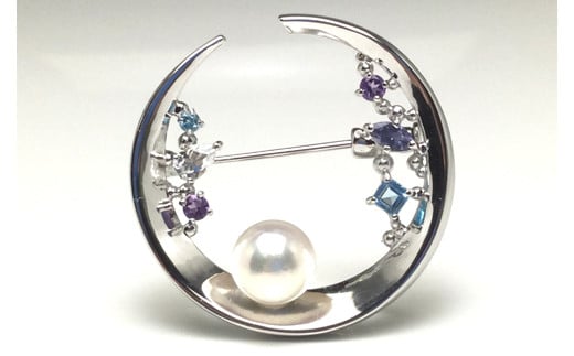 老舗の真珠専門店・アコヤ真珠ブローチ ( SV925銀色 ) 8.0～8.5ミリ / 伊勢志摩 伊勢 志摩 英虞湾 真珠 パール アコヤ貝 アクセサリー ブローチ 冠婚葬祭 慶事 結婚式 入学式 卒業式 ギフト フォーマル プレゼント 誕生石 ジュエリー 記念日