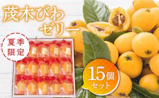 【2025年5月上旬〜発送】【夏季限定】茂木びわ ゼリー 15個入 / びわ ビワ ゼリー フルーツ 果物 ギフト 贈答 お中元 / 南島原市 / 本田屋かすてら本舗 [SAW041]